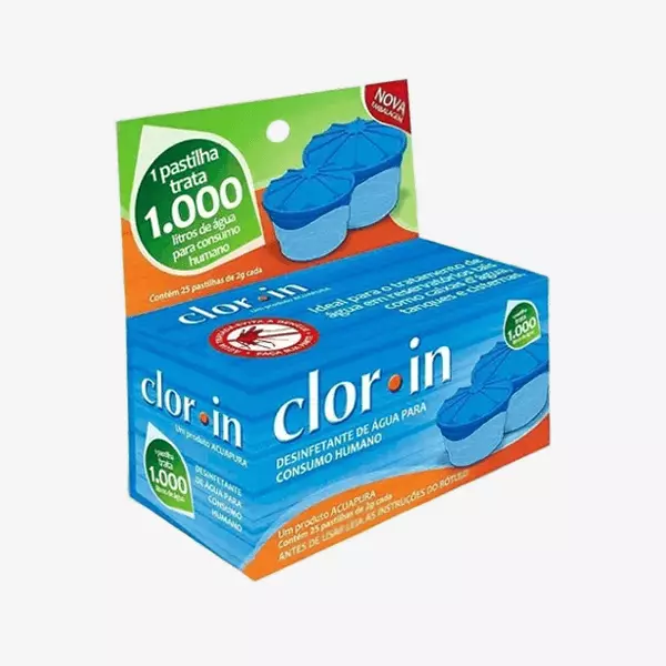 Pastilha CLORIN para Tratamento de ÁGUA 1.000L