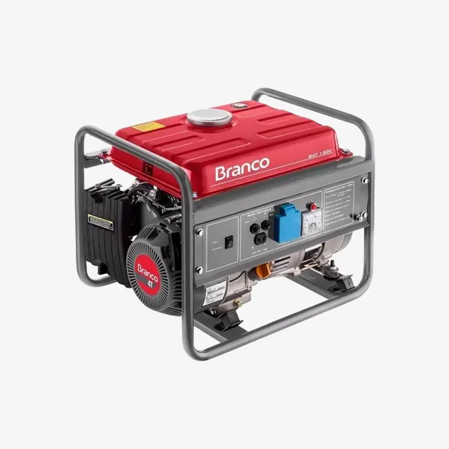 MOTOGERADOR a Gasolina Branco B4T-2500s 6,5CV Monofásico 110/220V Partida Manual